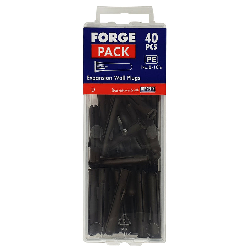 ForgePack Wall Plug Brown 8-10 40 per Pk