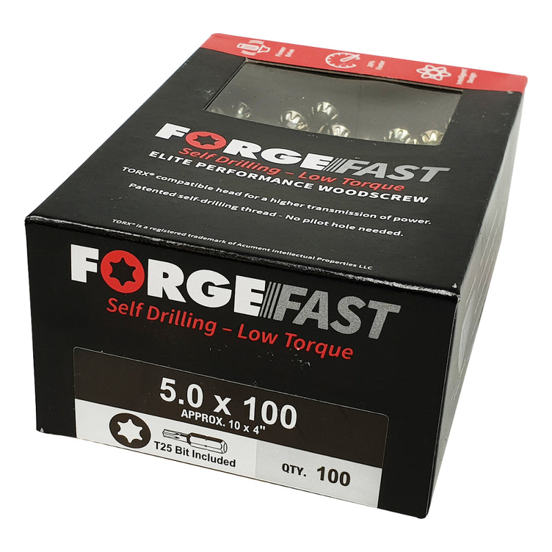ForgeFast Torx Comp ZY 6.0x70 Bx 100 Self Drilling W/Screw