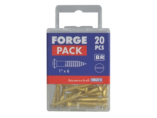 ForgePack Slotted RAH W/Screw 16 per Pk Brass 1"x8