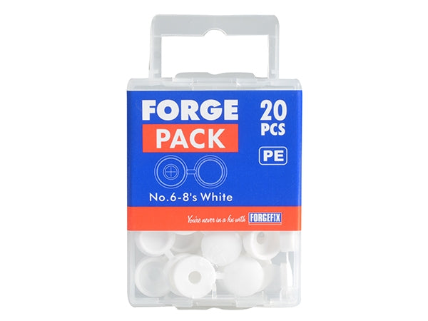 ForgePack Hinged Cover Cap 20 per Pk No.6-8's Cream