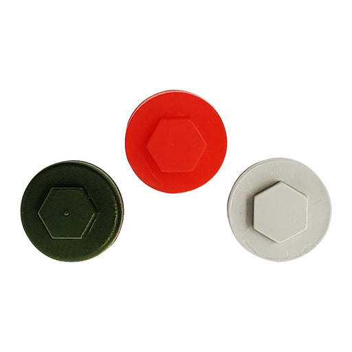 TechFast Cover Cap 19mm Bx 100 Poppy Red