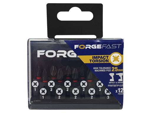 ForgeFast Impact Bit Set BP 12 piece PZ 25mm