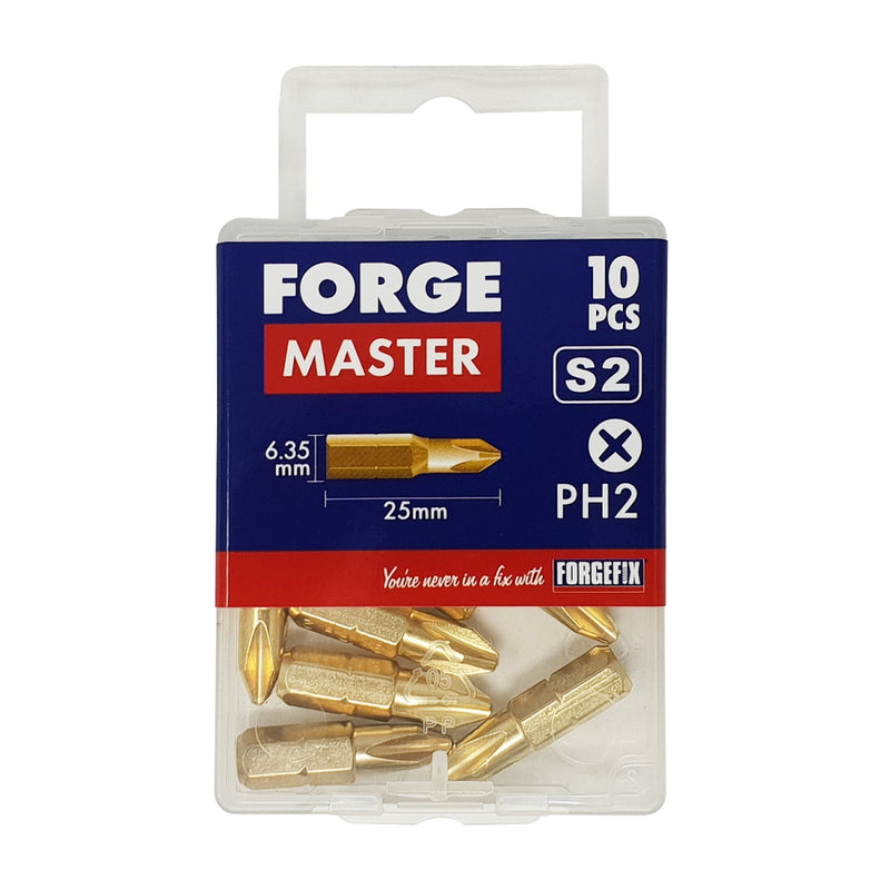 ForgeMaster Phillips Comp. Bit 10 Pieces PH2 x 25mm