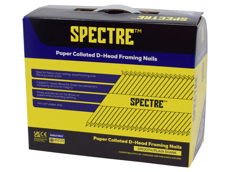 Spectre Collated Framing Nail 3.1x90mm Bx 2200 HD Galv