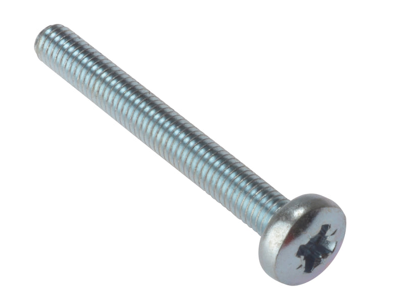MetalMate Machine Screw M6x25 BZP PZ Pan Hd DIN7985 Bx 25