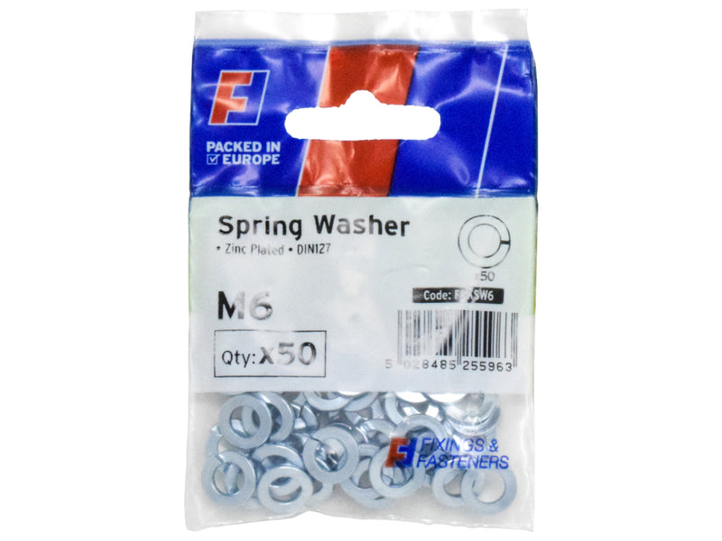 ForgePack Spring Washer 50 per Pk M6 ZP (S)