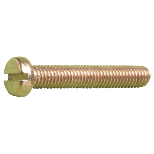 MetalMate Screw Brass M6x12 Slot Pan Hd DIN85 Bx 100