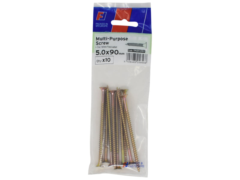 ForgePack Multi-Purpose Screw 10 per Pk ZYP 5.0x90mm (L)