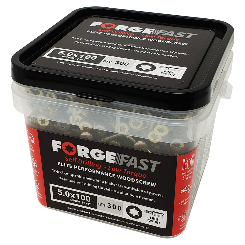 ForgeFast Torx Comp ZY 5.0x20 Tub 1200 Self Drilling W/Screw