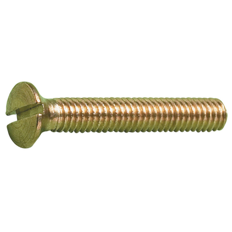 MetalMate Screw Brass M4x12 Slot Csk Hd DIN963 Bx 200