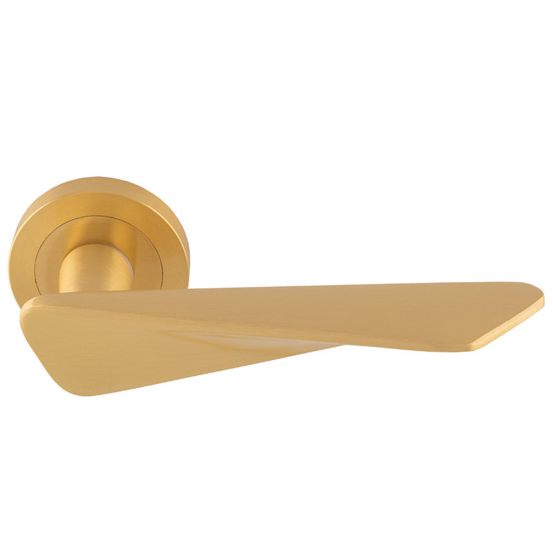 Intona Lever On Concealed Fix Round Rose Osa (Satin Brass) - Satin Brass