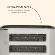 Iver Black Toaster 2 Slice - Compact Design with 6 Browning Settings & Anti-Jam Function
