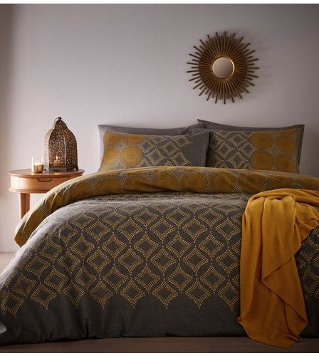 Joel Ochre Single Duvet Cover Set