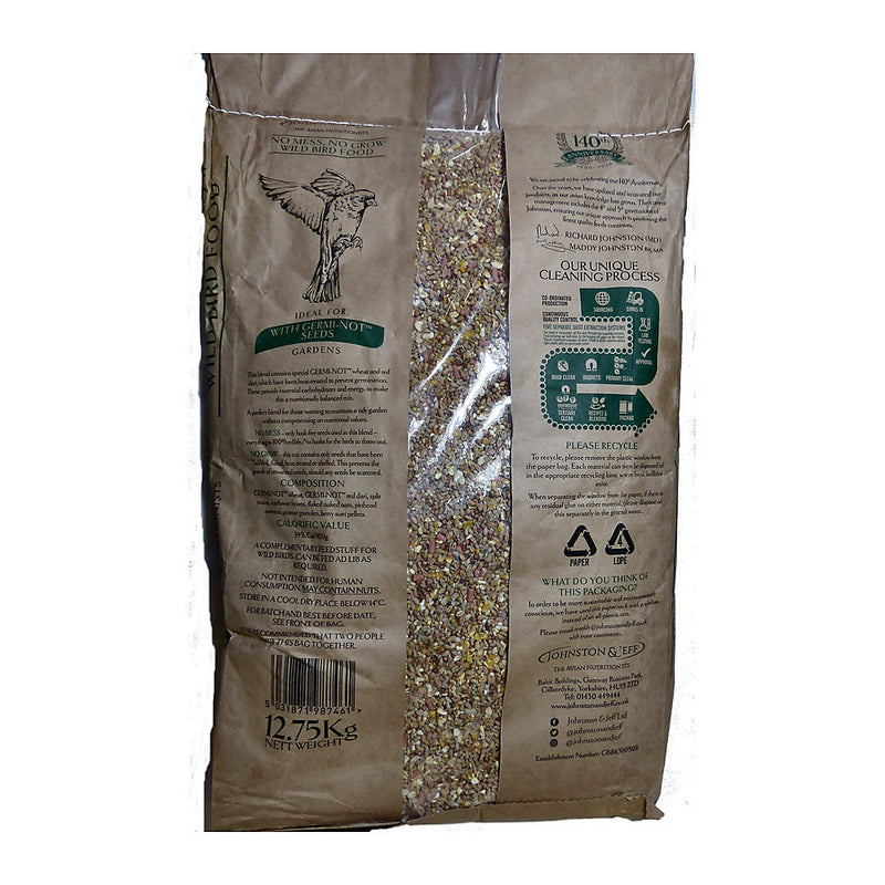 Johnston & Jeff No Mess, No Grow Wild Bird Food 12.75kg - NMNG12