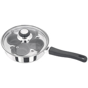 Judge Essentials Stainless Steel Four-Cup Egg Poacher with Lid - Silver