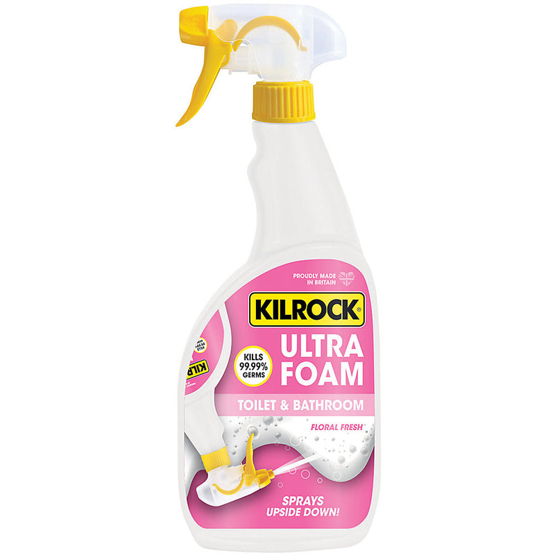 Kilrock Ultra Foam Toilet and Bathroom Spray 750ml Floral Fresh