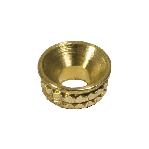 TIMCO Knurled Brass Inset Screw Cup - To fit 3.5 Screw