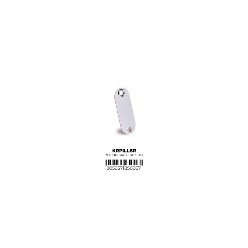 I TAG YOU - CAPSULE MEMOKEYS RED ON GREY CAPSULE
