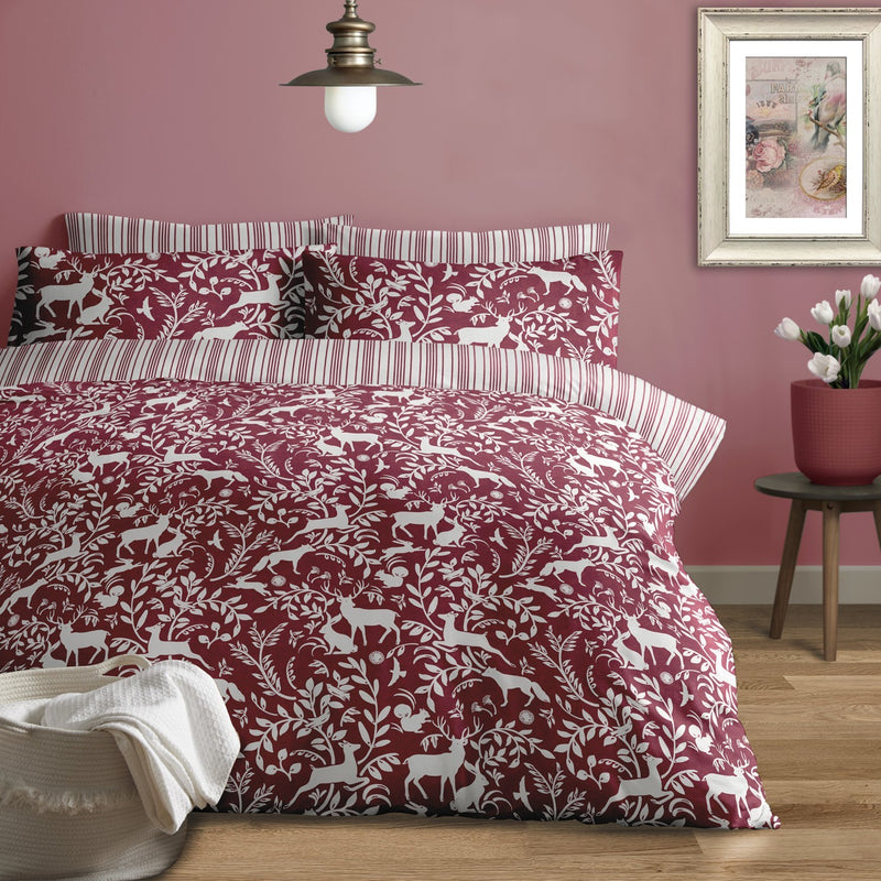 Larchwood Berry B.Cotton Double Duvet Cover Set