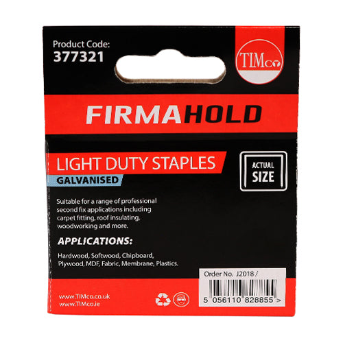TIMCO Light Duty Chisel Point Galvanised Staples - 10mm