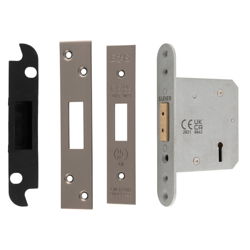 76Mm Heavy Duty Deadlock - 5 Lever - Radius - Matt Bronze