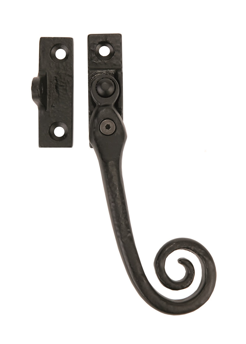 Locking Casement Fastener C/W Key - Right Hand - Black Antique 57 x 17mm