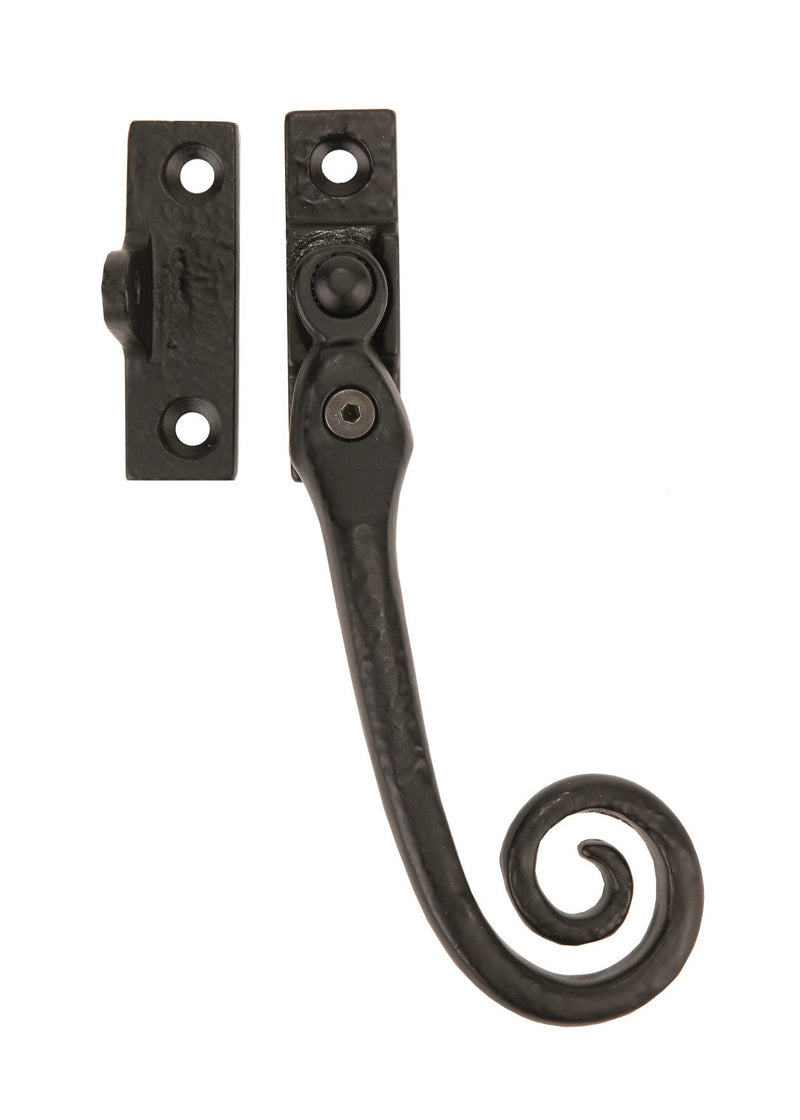 Locking Casement Fastener C/W Key - Right Hand - Black Antique 57 x 17mm