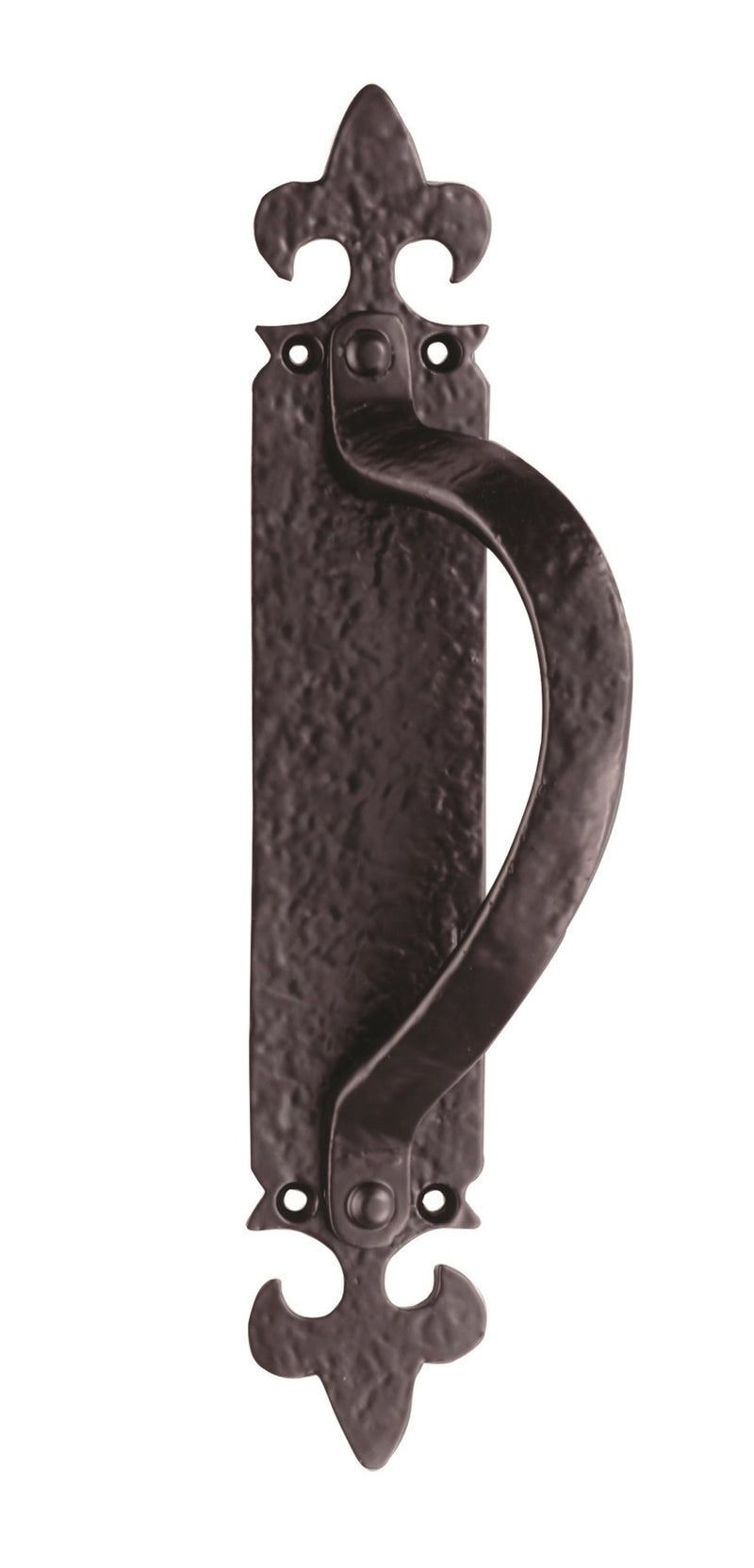 Offset Pull Handle On Backplate Right Hd - Black Antique 260 x 45 mm
