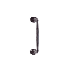 Offset Pull Handle On Rose - Black Antique 238mm