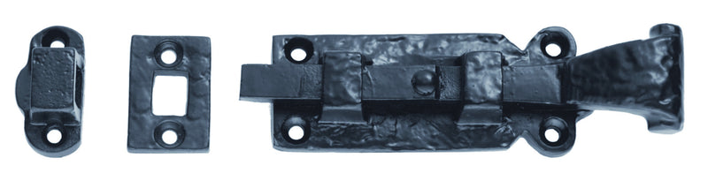 Straight Door Bolt - Black Antique 145MM