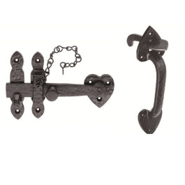 Thumb Latch Set - Black Antique 200MM