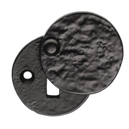 Escutcheon - Lock Profile Round Cover Face Fix - Black Antique 40mm