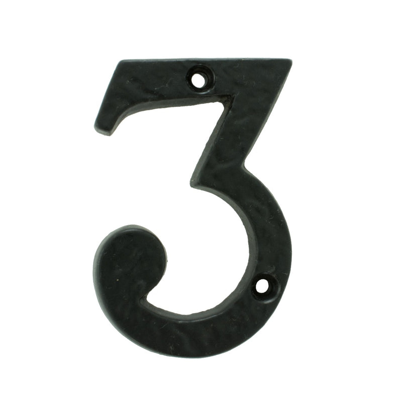 Numeral Face Fix (No 3) - Black Antique 76MM