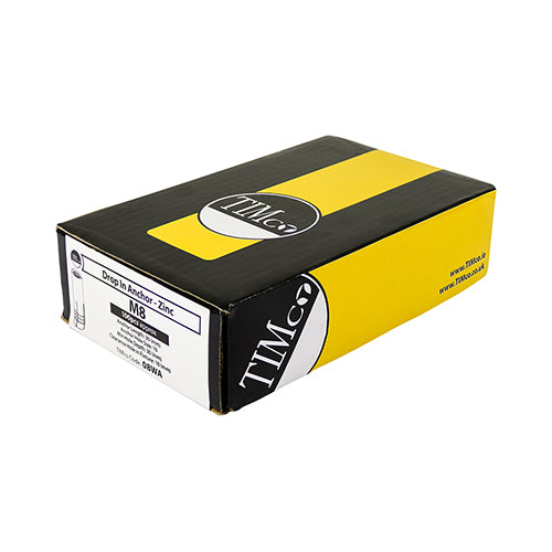 TIMCO Lipped Drop In Anchors Silver - M10