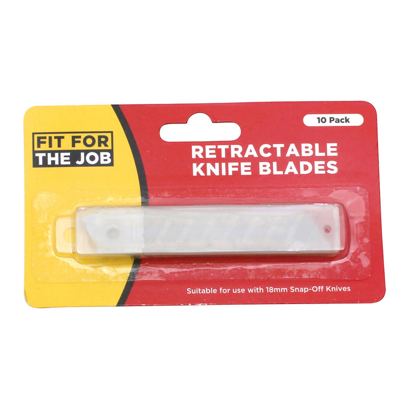 Fit For The Job 10pk 18mm Snap Off Knife Blades