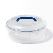 LocknLock Classic Clear Round Plastic Easy Clean Cake Carrier with Tray and Carry Handle 5.5L