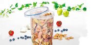 LocknLock Twist Clear Round Plastic Easy Clean Reusable Airtight Food Storage Container 1.9L