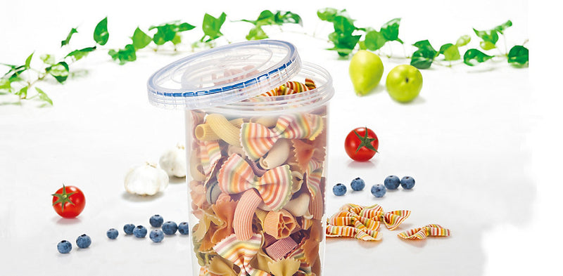 LocknLock Twist Clear Round Plastic Easy Clean Reusable Airtight Food Storage Container 1.9L