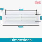 Louvre Vent 9x3 White With Flyscreen