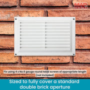 Louvre Vent With Fly Screen 9x6 White