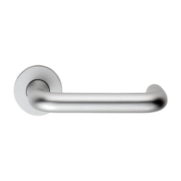 19Mm Dia. Round Bar Safety Lever On Rose - Satin Anodised Aluminium