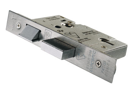 76Mm Bs Sashlock - 5 Lever - Square - Satin Stainless Steel