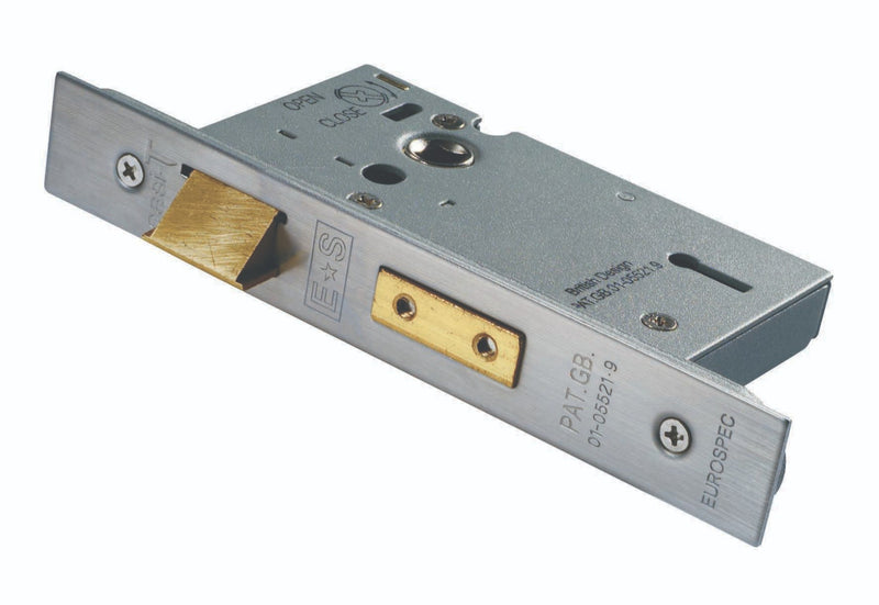 76Mm Heavy Duty Sashlock - 3 Lever - Radius - Satin Stainless Steel