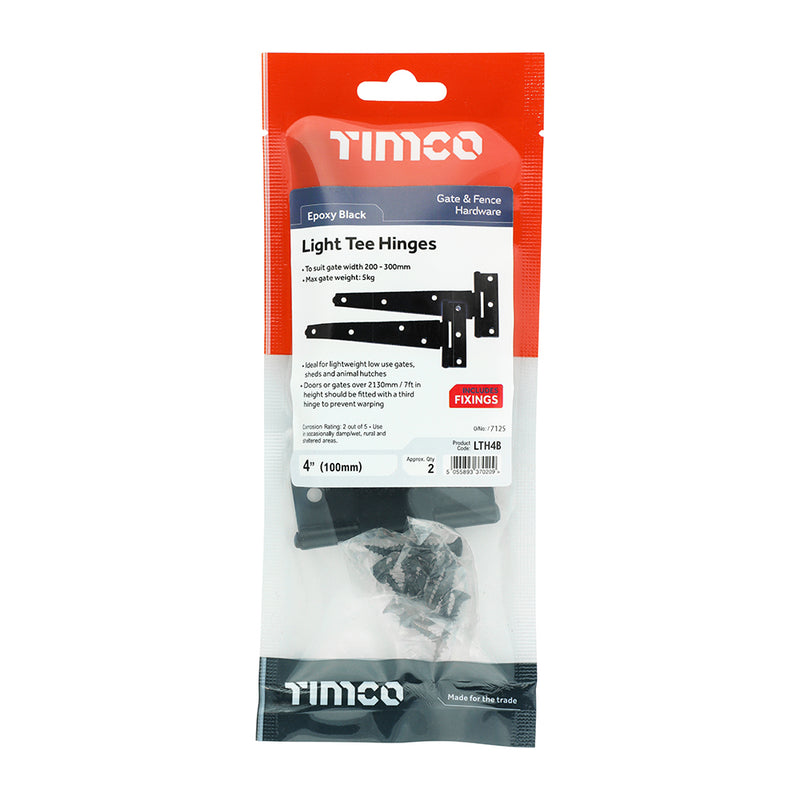 TIMCO Light Tee Hinges — Bag