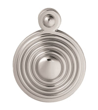 Escutcheon - Lock Profile Queen Anne Round Cover Face Fix - Polished Chrome 32MM
