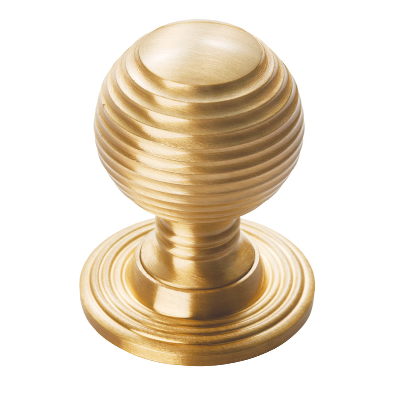 Queen Anne Knob 35Mm - Satin Brass