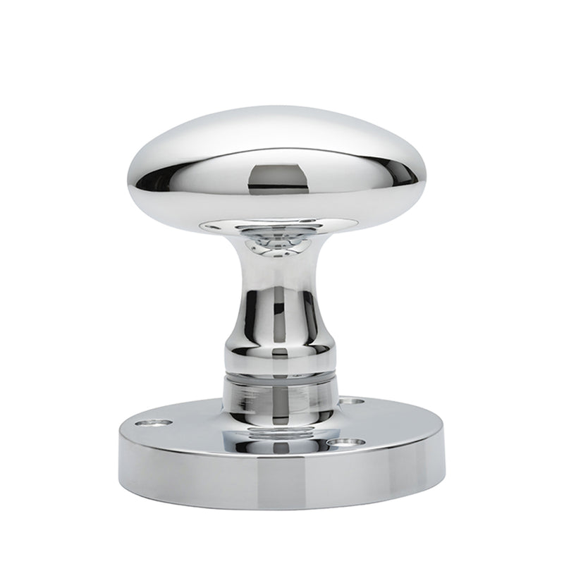 Victorian - Mortice Knob Oval Cro (Polished Chrome) - Polished Chrome 61MM