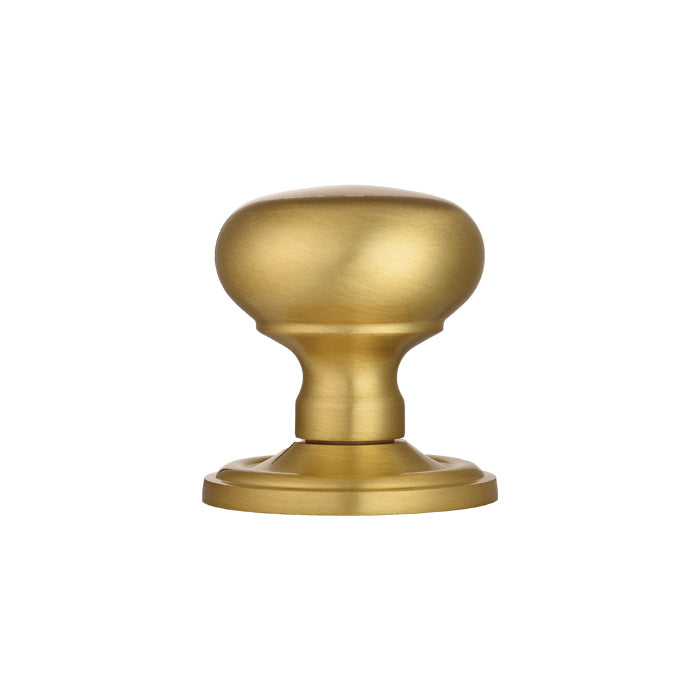 Victorian - Mortice Knob Mushroom (Concealed Fix) Osa (Satin Brass) - Satin Brass