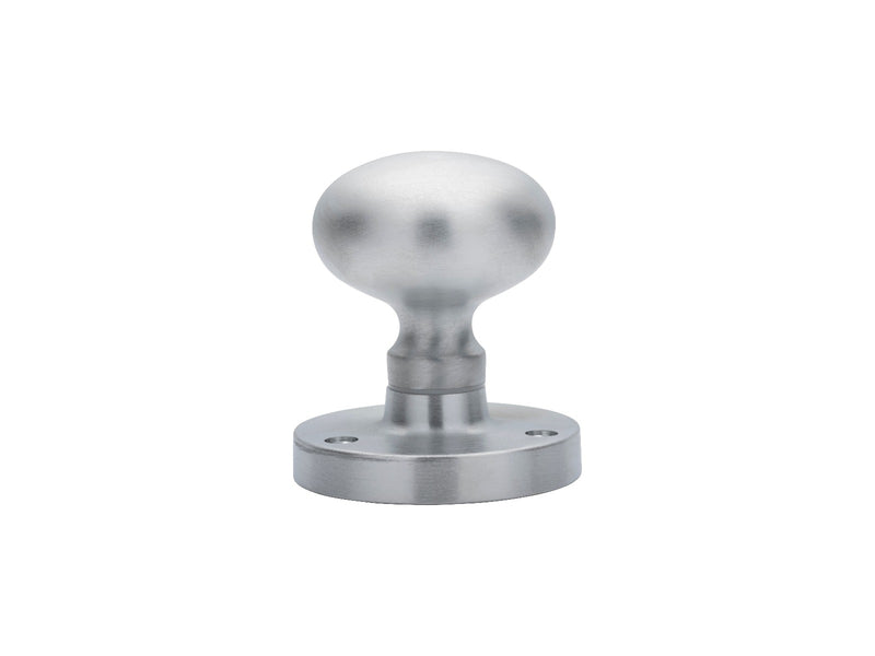 Victorian - Mortice Knob Mushroom Csa (Satin Chrome) - Satin Chrome 61MM