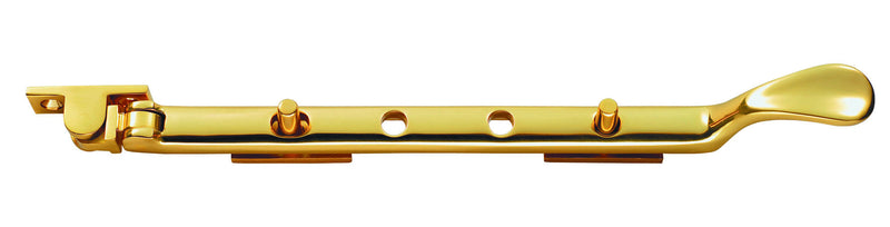 264Mm Victorian Casement Stay - Polished Brass 270mm